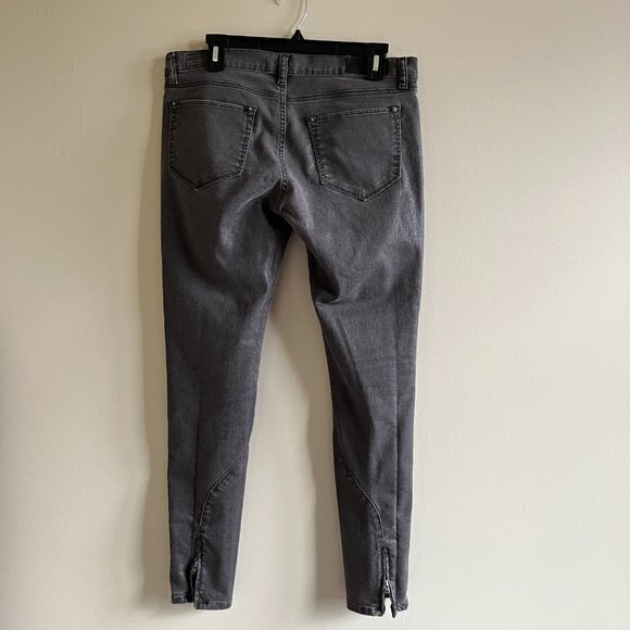 All Saints Spitalfields Jack's Place Skinny Ankle Zipped Jeans Gray Womens Sz 31 - Picture 5 of 8